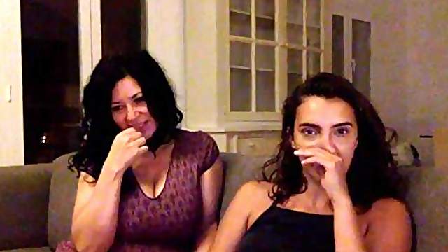 Hot latinas strip together on webcam