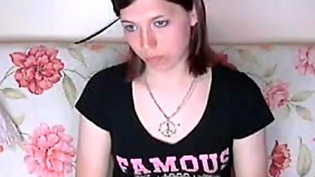 Shemale in red thong on webcam