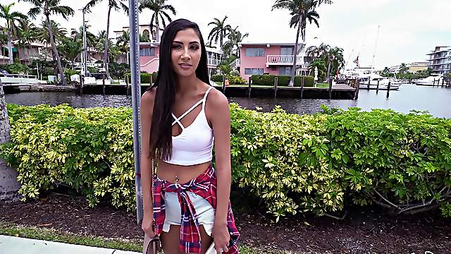 Hot ass Latina teen Gianna Dior gets fucked balls deep in the van