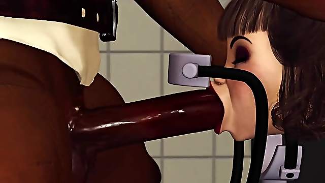 Jessica 5000 at work! Crazy chef fucks hard a young brunette in restraints in the prison