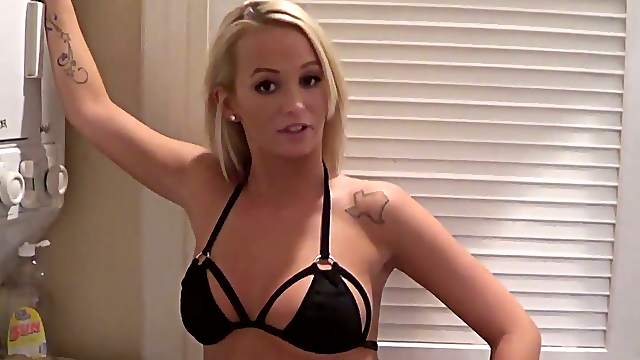 Blonde girlfriend Emily Austin POV sex