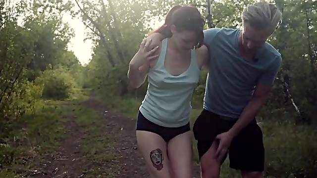 Elena Vega loves having passionate sex after running in the woods
