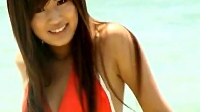 Outdoors blowjob ends with a facial for natural boobs Rio Fujisaki
