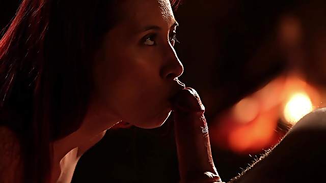 Erotic late night lovemaking with stunning redhead Paula Pearl