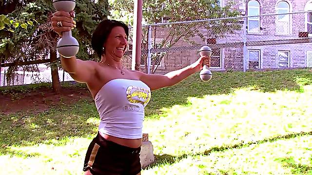 Busty mature Missy Gold enjoys being fucked by her handsome lover