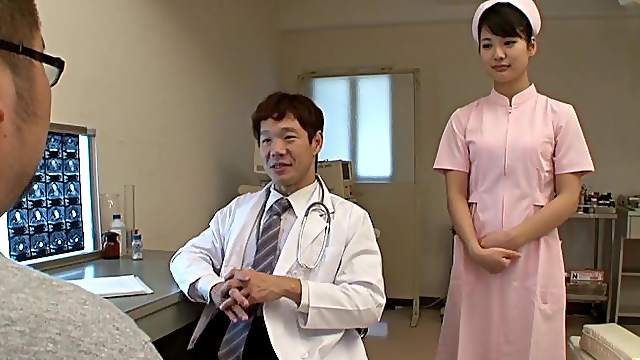 Hot Japanese nurse Aoi Mizurani drops her clothes to ride a dick