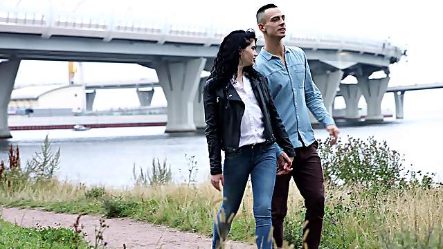 Skinny babe Black Angel enjoys getting fucked by her boyfriend