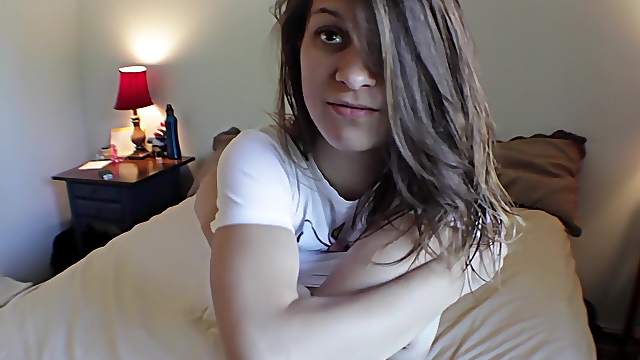 Adorable girlfriend gets her wet snatch fucked in prone-bone