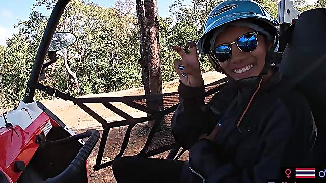 Amateur Thai teen girlfriend POV blowjob after a day out having fun