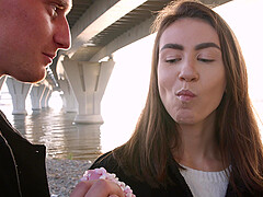 Erotic porn video with brunette Vivian Grace being nicely fucked