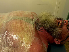 BDSM foot fetish video with an older dude being tortured - HD