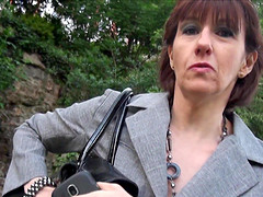 Adorable mature Sophie Pasteur in stockings gets fucked hard