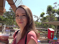 Brooke Johnson enjoys while getting slammed in doggy style