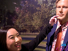 Kimmy Kimm moans while her cunt is getting nicely licked