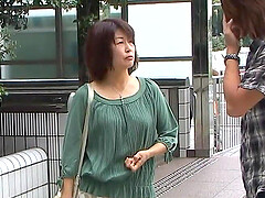 Japanese MILF moans while her hairy pussy is being licked