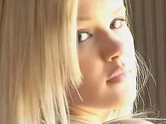 Hot blonde Caitlin Ferguson strips and shows her natural beauty