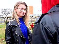 Iris A moans while getting fucked from behind on the sofa