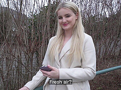Blonde Eliza Eves moans while getting fucked by her boyfriend