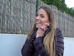 Eveline Dellai enjoys while getting fucked by a total stranger