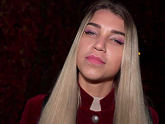 Blonde college chick enjoys while being fucked - Elena Vedem