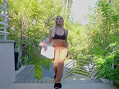 Pretty blonde trophy wife Kenzie Anne moans while having wild sex