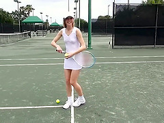 Sexy Ella plays tennis and wants to be fucked balls deep in POV