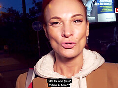 Street fuck in Night Skinny Hooker and german pickup agent