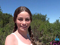 Foxy babe Renee Rose loves teasing and masturbating in public places