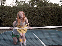 Redhead chick Madi Collins loves having sex after doing sports
