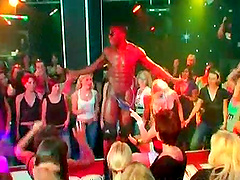 Stunning strippers show cocks at hardcore orgy