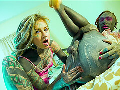 Hardcore tattoo couple femdom with Anuskatzz and Lily