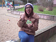 Outdoor dicking in HD POV video with brunette Ale Danger
