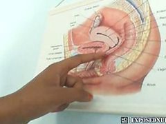 Chubby Ebony Nurse Masturbates With a Speculum and a Dildo