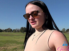 Imani Valor moans while getting nicely pleasured in a car