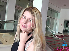 Blonde Dez Hansen with natural tits gets nicely fingered by her man