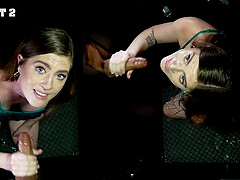 Gorgeous brunette Alexis Abbey gets fucked through a gloryhole in pov