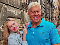 Irina Cage has long blond hair and a juicy, seductive body.