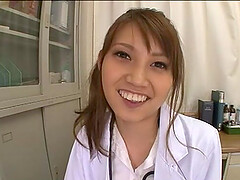 Japan's sexy nurse Ebiharu Arissa teases in tight uniform