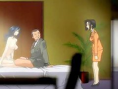 Pretty anime chick enjoys sucking some guy's massive prick