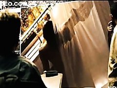 Ebony Babe Paula Patton Spied When Taking a Shower