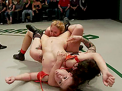 Two chicks get toyed and dominated after a fight