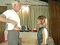 Grandpa is fucking this booty blond chick