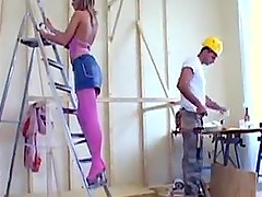 Vixenish babe in enticing pantyhose gets pounded hardcore in reality shoot