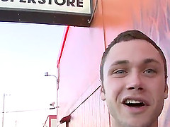 Gay gloryhole cocksucker deepthroats that big dick with ease