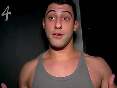 Cock comes through the gloryhole for a great gay BJ