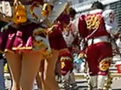 Girls wearing miniskirts get caught in voyeur's cam in the street