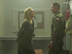 Couples in military uniform have hot hardcore sex in the locker room