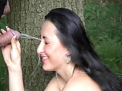 She has open space pissing pleasure from him