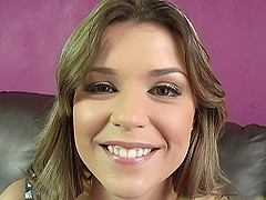Radiant blonde babe gives a blowjob then gets drilled hardcore in a spicy interracial clip