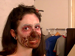 Backstage video of hot punker girls naked and messing around